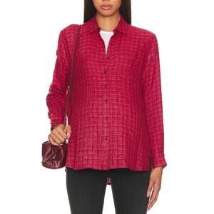 Hatch 'The Boyfriend' Red Button Shirt Size S